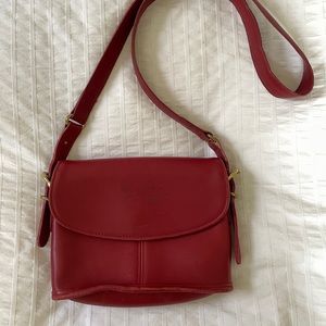 Vintage Coach Crossbody Red Leather Shoulderbag